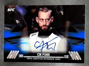 2017 Topps UFC Knockout Autographs Blue #KA-CP CM Punk 12/25 - Picture 1 of 2