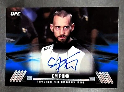 2017 Topps UFC Knockout Autographs Blue #KA-CP CM Punk 12/25 - Image 1 of 2