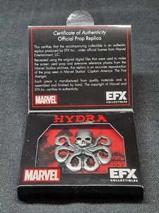 Hydra metal pin Official prop replica OOP Rare Marvel & EFX Loot Crate Exclusive - Picture 1 of 7