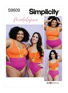 SIMPLICITY 9609 MISSES WOMEN'S SWIMWEAR Sewing Pattern Size XS-4XL Skill AVERAGE - Picture 1 of 9