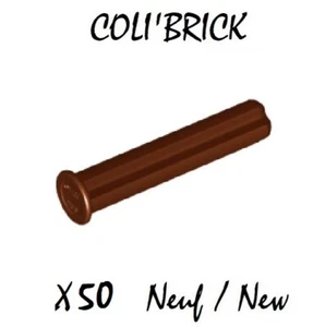 Lego 24316 - 50x Technic Axle 3 with Stop - Marron / Reddish Brown - New Neuf - Imagen 1 de 1