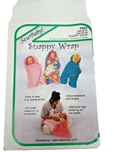 Snappy Wrap Swaddle Blanket NB-6M Sew Baby F860 860 Sewing Pattern Hooded UC - Picture 1 of 5