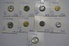 THAILAND 5 SATANG - 9 OLD COINS LOT B49 #N32