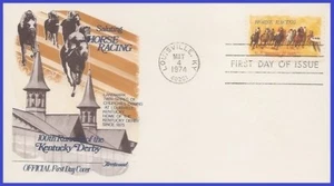 USA5 #1528 U/A FLEETWOOD FDC   Horse Racing - Picture 1 of 1