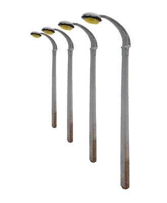 TD71 Regular Sodium 4 Lampposts (x4) OO scale model railway scenics unpainted - Image 1 of 4