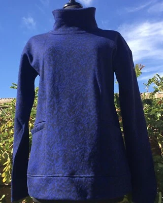 Suéter para mujer Columbia Upper Banks M cuello embudo estampado azul mezcla de algodón nuevo con etiquetas Foto 1 de 4