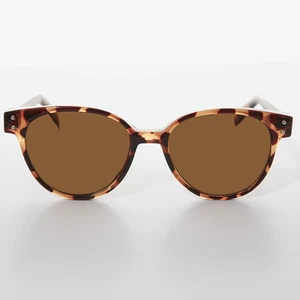 Round Cat Eye Women's Vintage Sunglass Brown - Jackson - Picture 1 of 3