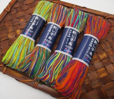 JAPANESE Embroidery SASHIKO Olympus Thread MIX  100m COL 171-174 - Image 1 of 4