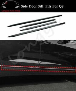 Passend Audi Q8 2019-2021 Seitentürschweller Zierleisten Schutzabdeckung schwarz - Picture 1 of 6