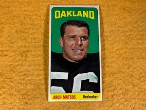 Tarjeta de fútbol P8-4 - Arch Matsos - Oakland Raiders - 1965 Topps - Tarjeta #142 - Imagen 1 de 5