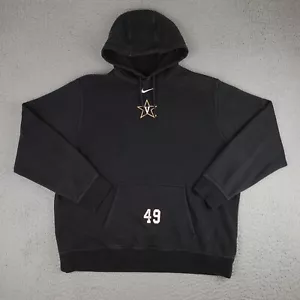 Vanderbilt Commodores Hoodie Mens 2XL Black Football Player Issued Nike Swoosh - Picture 1 of 13