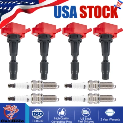 4XIgnition Coil +Iridium Spark Plug for 17-22 Genesis G70 G80 G90 2.0/5.0L UF764 - Image 1 of 4