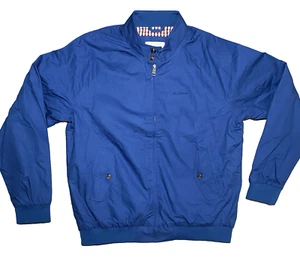 NEW Ben Sherman Men’s Large Harrington Bomber Jacket Blue Plaid Interior - Picture 1 of 6