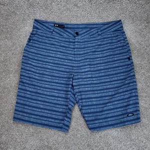 Oakley Shorts Uomo 40 Blu Stirpe Control Elasticizzato Performance Golf Short 11" - Foto 1 di 12