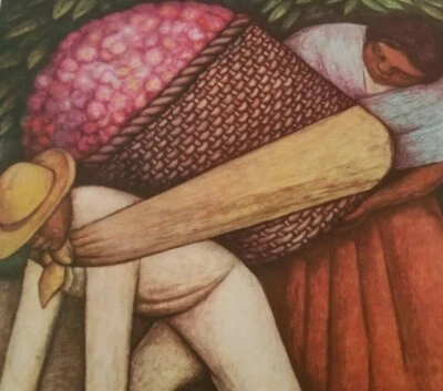 THE FLOWER VENDOR (Paquetes de lirios portadores de vendedores indígenas) por Diego Rivera Foto 1 de 2