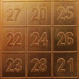 Copper Metal Kubera Yantra for Wealth and Prosperity with Numerical 72, Card  - Picture 1 of 5