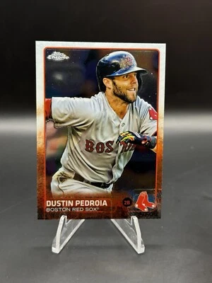 2015 Topps Chrome #172 Dustin Pedroia Boston Red Sox - Image 1 of 4