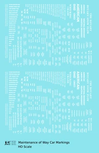 K4 HO Scale Decals Maintenance Of Way (MOW) Data and Markings White - Picture 1 of 2