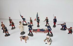 Elastolin- Soldaten, Franzosen, 1. Weltkrieg, 18 Objekte