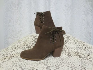Jessica Simpson Yesha Brown High Heel Suede Booties Size 9.5M - Picture 1 of 12