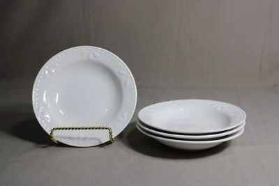 4 cuencos blancos de frutas/postres TOTALLY TODAY con diseño de punto Foto 1 de 4