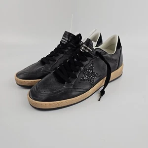 GOLDEN GOOSE Ball Star Women's Black Leather Sneakers New - Picture 1 of 11