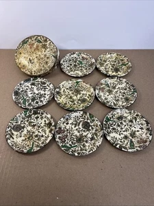 8 Alfred E. Knobler, Vintage Pappmaché Untersetzer Blumen- und Vogelmuster - Bild 1 von 21