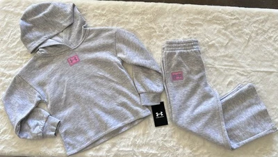 UNDER ARMOUR Little Girl's Fleece Hoodie &Sweatpants Outfit, 2-Piece Set - Image 1 of 4