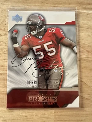 Upper Deck Pro Sigs Derrick Brooks 2004 #84 patio Foto 1 de 2