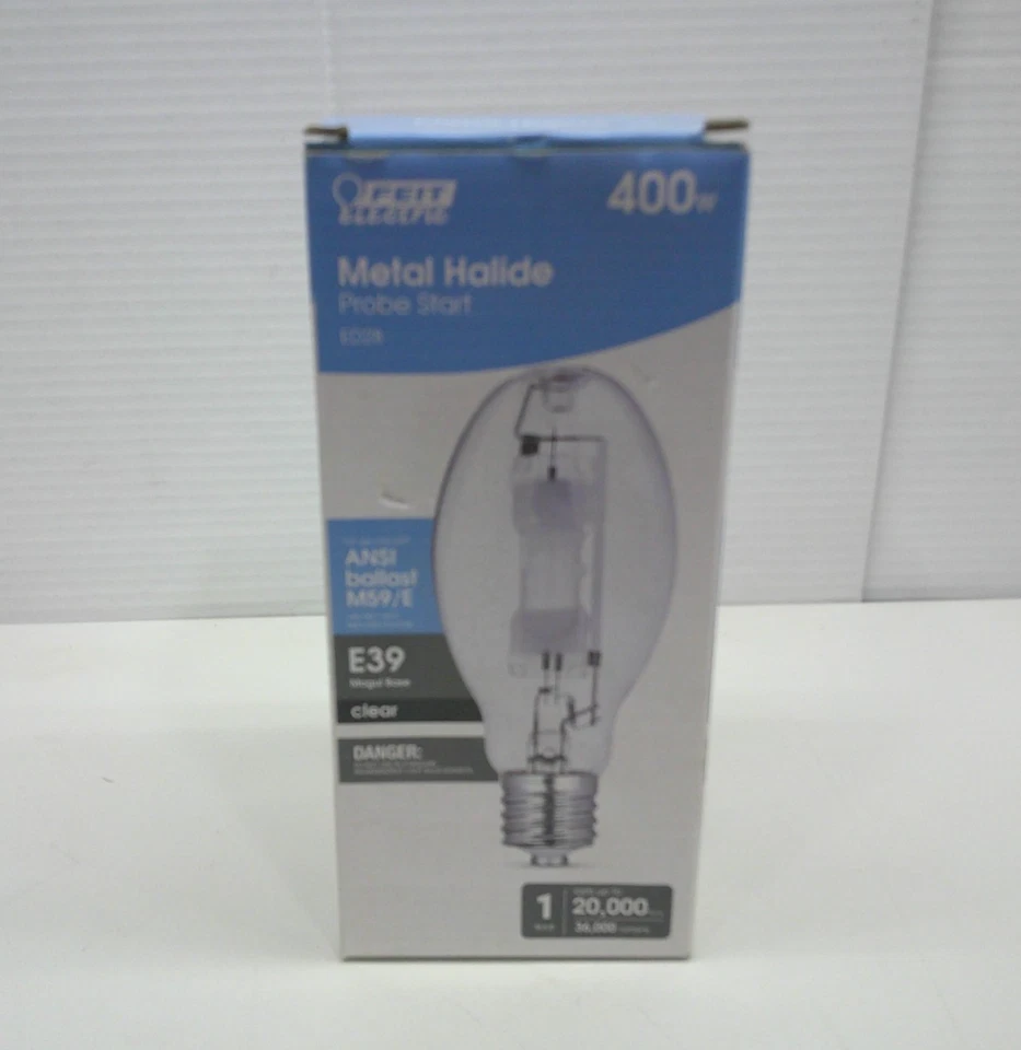 NEW Feit Electric 400-Watt Clear Metal Halide Probe Start ED28 Shape - Image 1 of 4