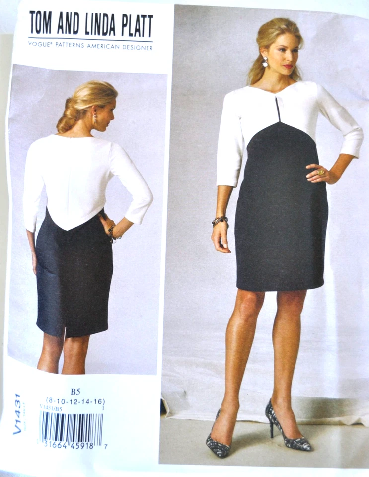 Schnittmuster Vogue V 1431 Designerschnitt Gr. 8 - 16 Kleid Cocktailkleid neu - Bild 1 von 2