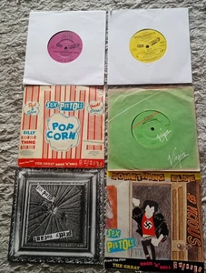 THE SEX PISTOLS  6  7" SINGLES - PRETTY VACANT, HOLIDAYS IN THE SUN, C'MON  - Picture 1 of 7