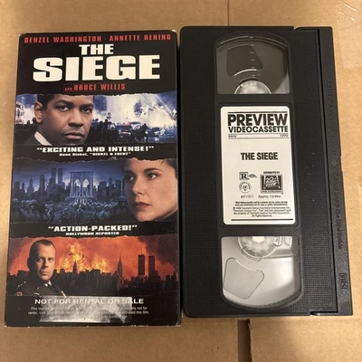 The Siege VHS Screener/Preview May 1999 Denzel Washington Bruce Willis R Action - Image 1 of 2