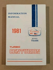 Excelente manual de información Cessna Turbo Centurion 1981 T210N D1208-13 8/82 - Imagen 1 de 6