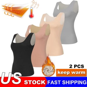 Damen-Thermoweste doppelseitig gebürstetes Tanktop hält warm verdickt Alltagskleidung USA - Bild 1 von 38