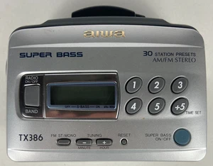Aiwa Super Bass AM/FM Stereo Radio tragbares Kassetten Abspielgerät Digital TX386 - Bild 1 von 4