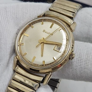 Vintage 1965 Bulova M5 Men's Mechanical Wrist Watch Cal 11ALCD Swiss Gold Plated - Picture 1 of 12