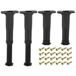 4 Set 11.22 Inch Total Height Adjustable Plastic Bed Frame Center Support Legs - Picture 1 of 7