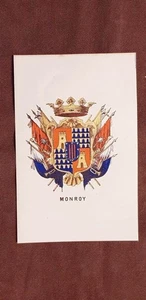 Stemma Monroy Famiglia nobile Cromolitografia del 1880 Annuario nobiltà - Picture 1 of 1
