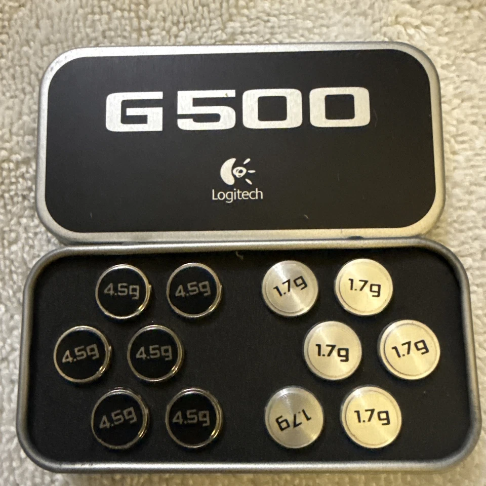 LOGITECH G500s Gaming Mouse Set of Weights with Tin Case - Image 1 of 1