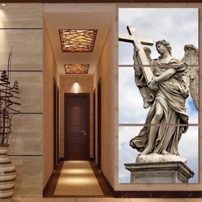 Figura de estatua de ángel 3 piezas impresión en lienzo arte de pared póster decoración del hogar Foto 1 de 4