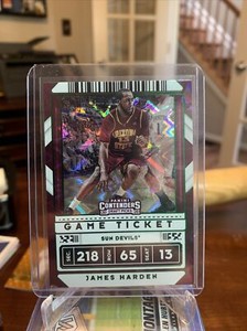 2020 Panini Contenders Draft Picks James Harden Green Explosion Holo Game Ticket