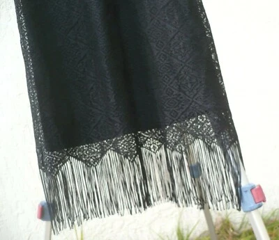 DE COLECCIÓN FLAPPER FLECOS ENCAJE NEGRO OBJETOS NECESARIOS L M S VESTIDO DISFRAZ FUNDA MUJER Foto 1 de 4