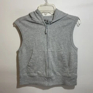 Boys Simply For Sports Gray Size 8 Zipper Vest With Hood - Picture 1 of 3