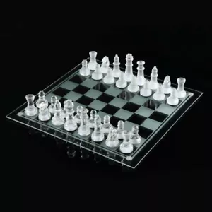 UK Large Chess Set Folding Chessboard Pieces Board Family Glass Chess Xmas Gift - Picture 1 of 4