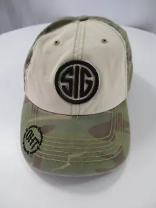 '47 OHT Sig Sauer Operation Hat Trick Hat Cap Strap Back Green Camouflage Men's - Picture 1 of 20