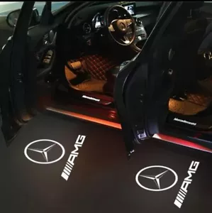 2 LUCI LED LOGO PER MERCEDES benz PORTIERE SOTTOPORTA A B C E M GL AMG - Bild 1 von 29