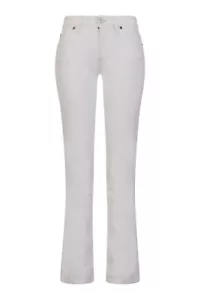 Ex Ralph Lauren Ladies Ivory Straight Leg Jeans Stretchy Mid Rise Pants Trousers - Picture 1 of 4
