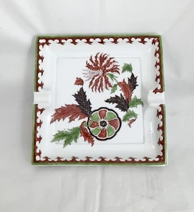 Vintage Porcelain De Paris Bicentennial Edition Fleur De Tabac Design Ashtray - Picture 1 of 5