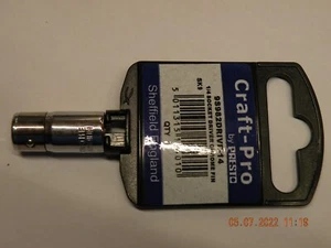 Presto Socket bit 1/4" square drive to 1/4" hexagon screwdriver bit Chrome new - Picture 1 of 5